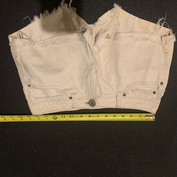 White Aeropostale shorts jean denim medium - Picture 6 of 8